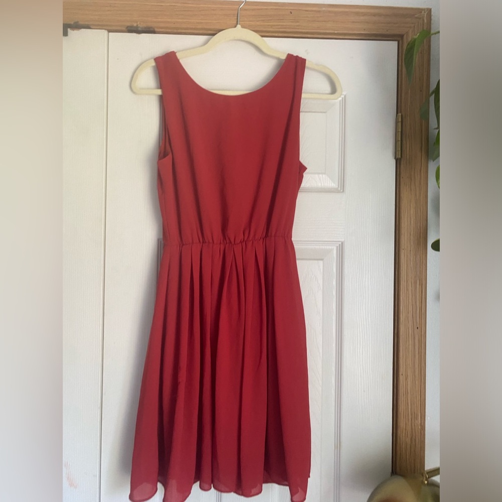 Burnt red dress! Really airy and comfortable